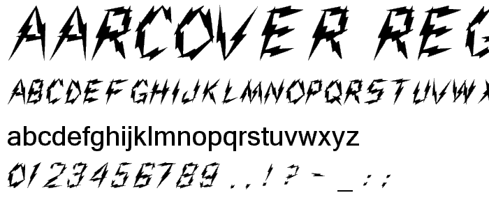 Aarcover Regular font